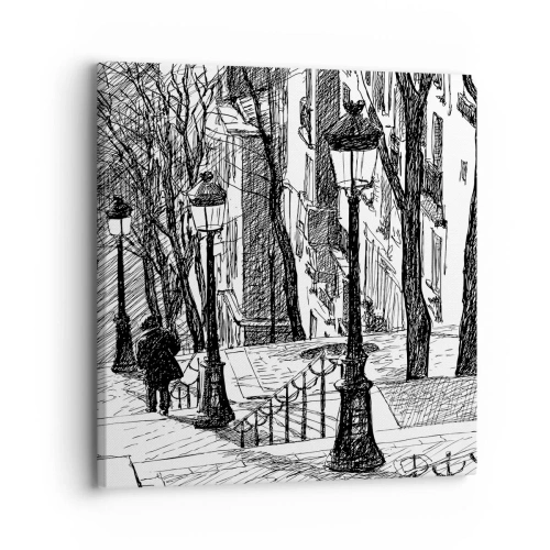 Schilderen op canvas - Een liefdesverhaal of een horrorverhaal? - 30x30 cm