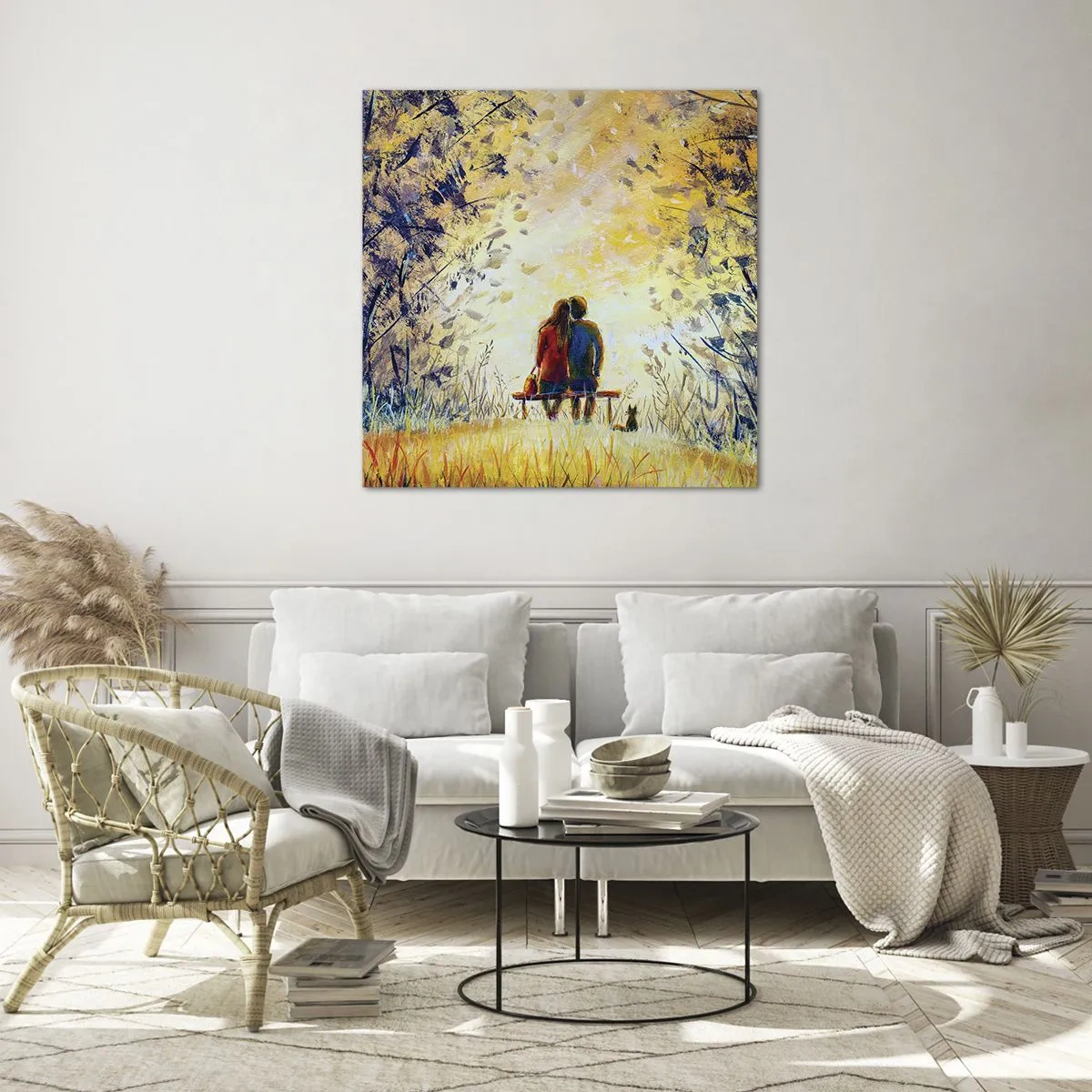 Schilderen op glas - Een magisch moment - 70x70 cm