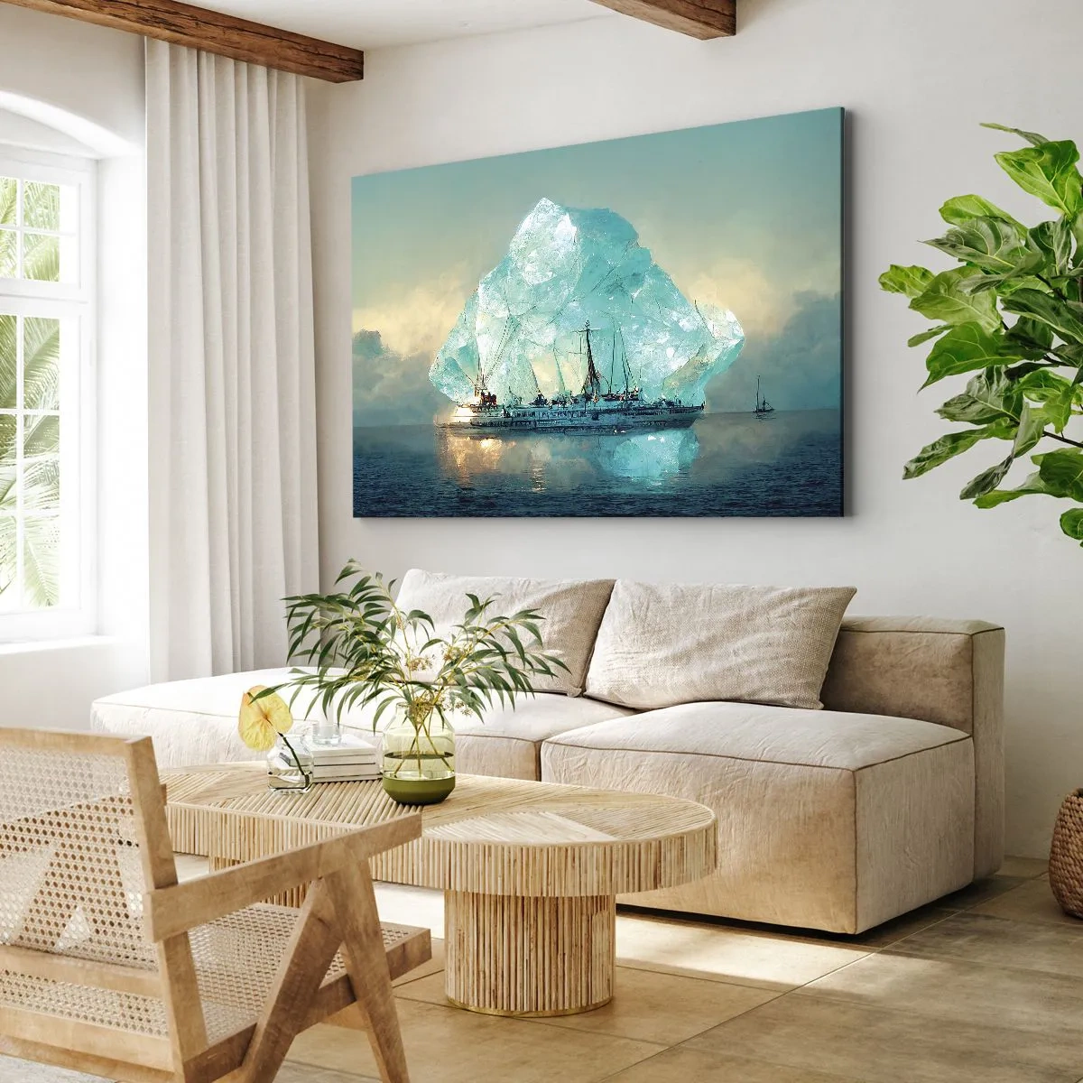 Schilderen op canvas - Arctische diamant - 120x80 cm