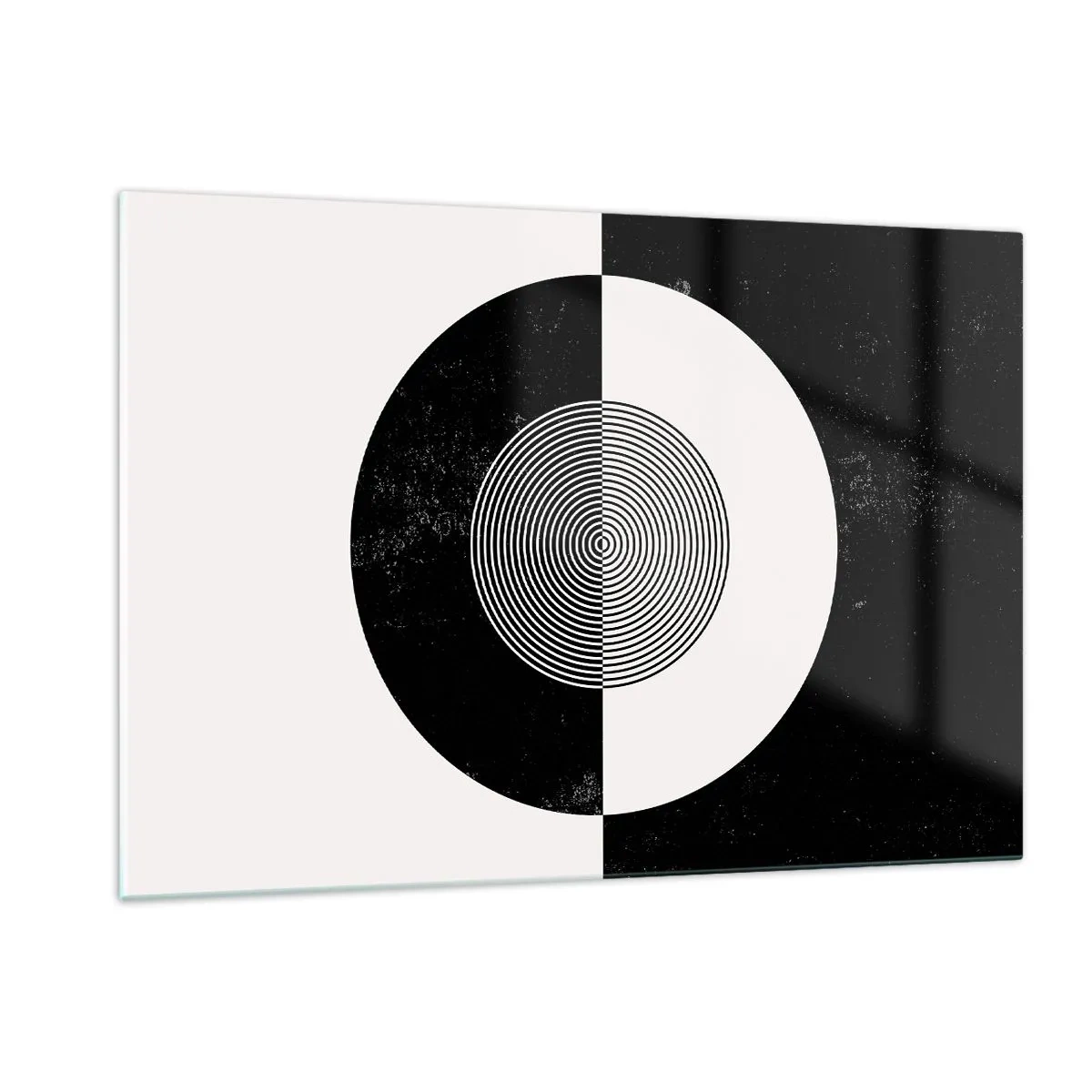 Schilderen op glas - Harmonie in zwart-wit - 120x80 cm