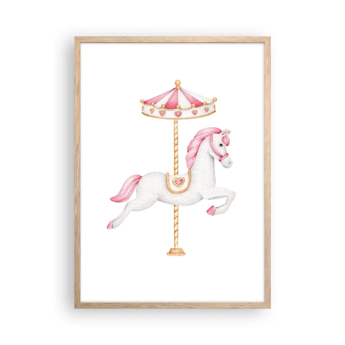 Een poster in een licht eiken lijst - Hij raakte de grond rennend - 50x70 cm