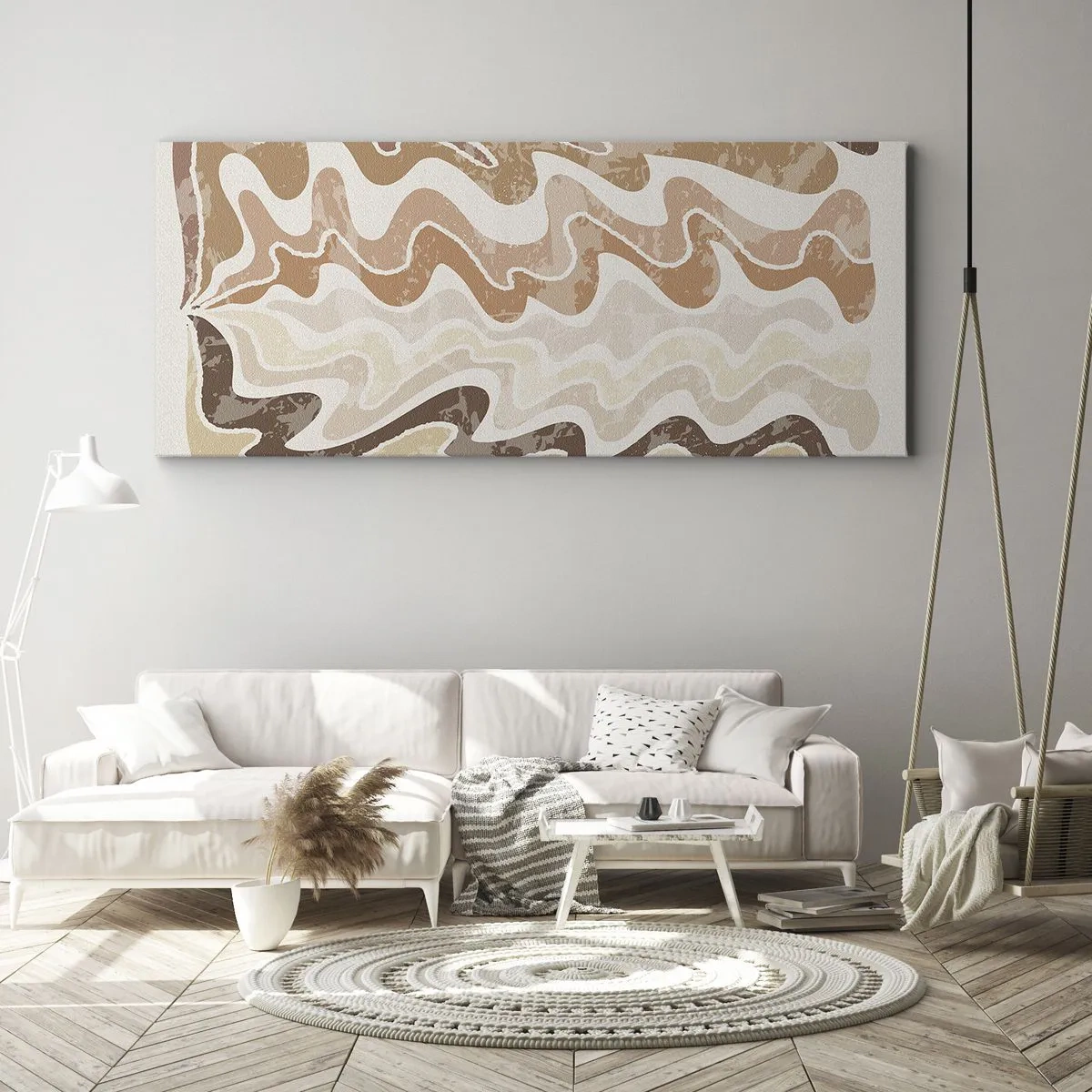 Schilderen op canvas - Goede energie – goede emoties - 100x40 cm