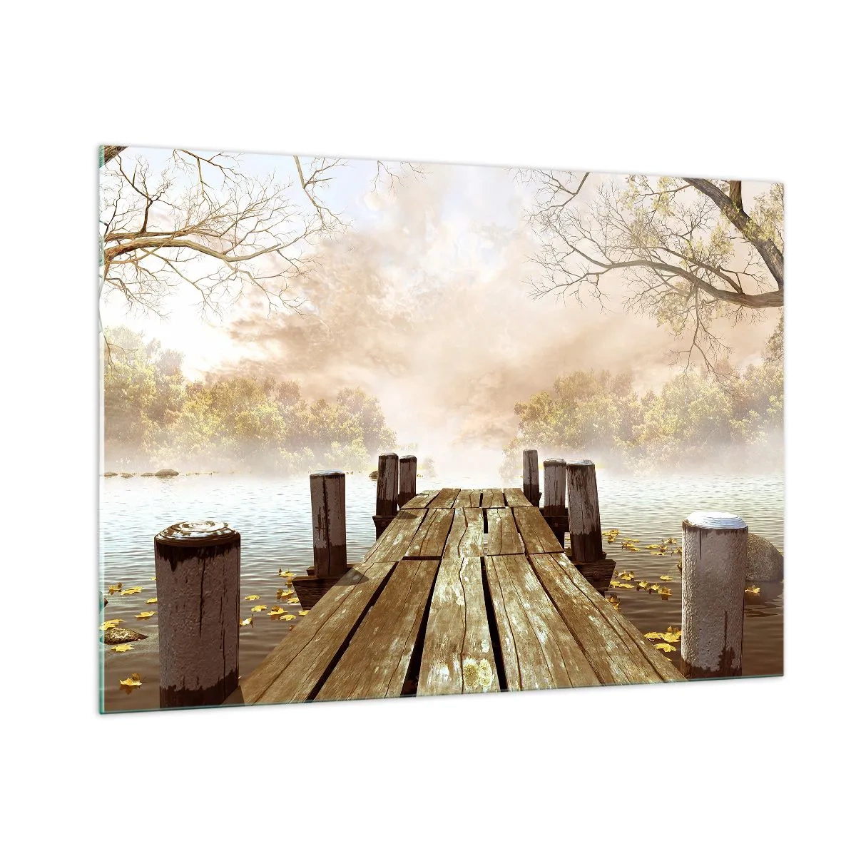 Schilderen op glas - Het milde verdriet van de herfst - 100x70 cm