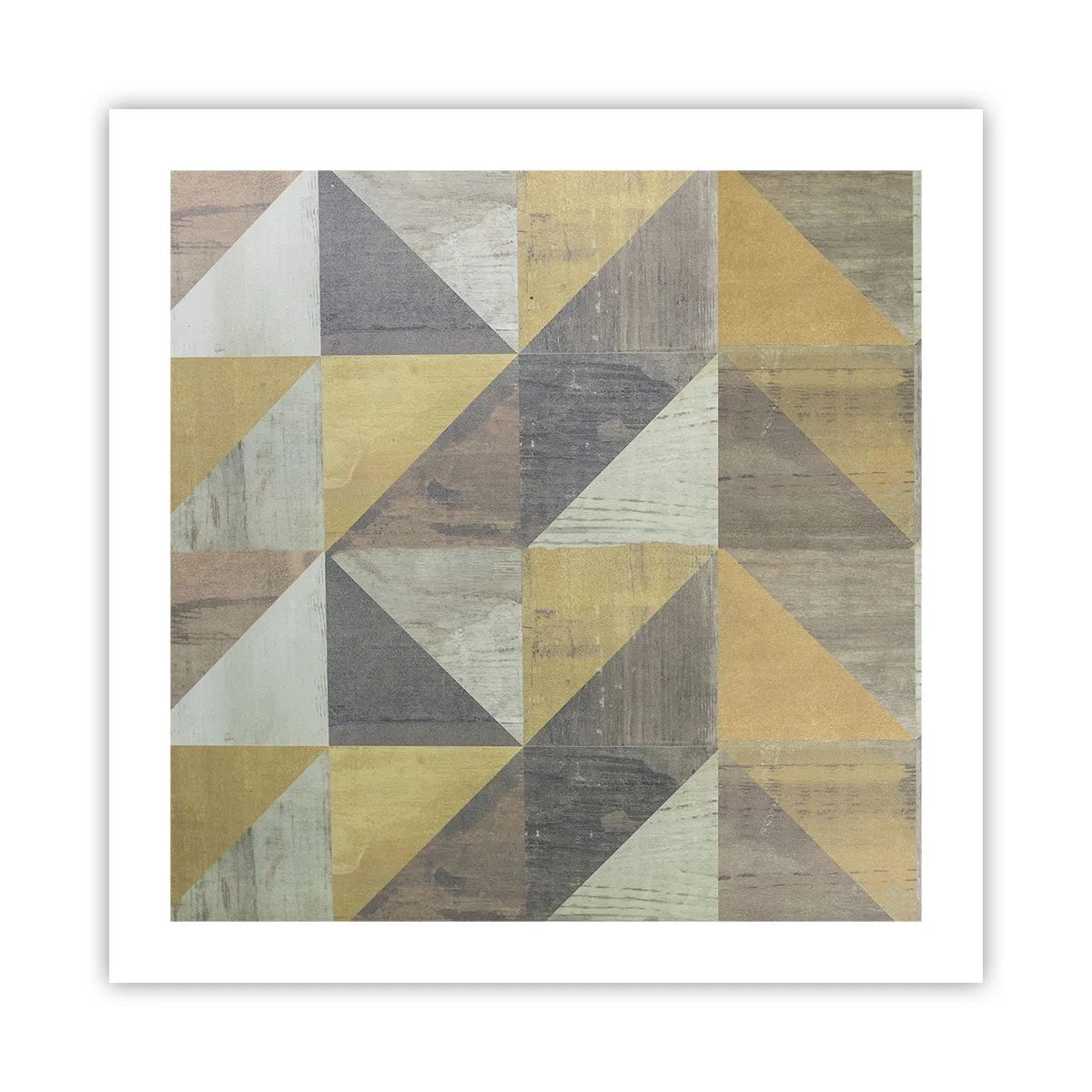 Poster - Op de hoek van de driehoek - 50x50 cm