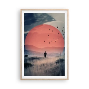 Een poster in een licht eiken lijst - In hun elementen - 61x91 cm