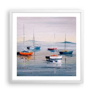 Poster in een witte lijst - Een welverdiende rust - 50x50 cm