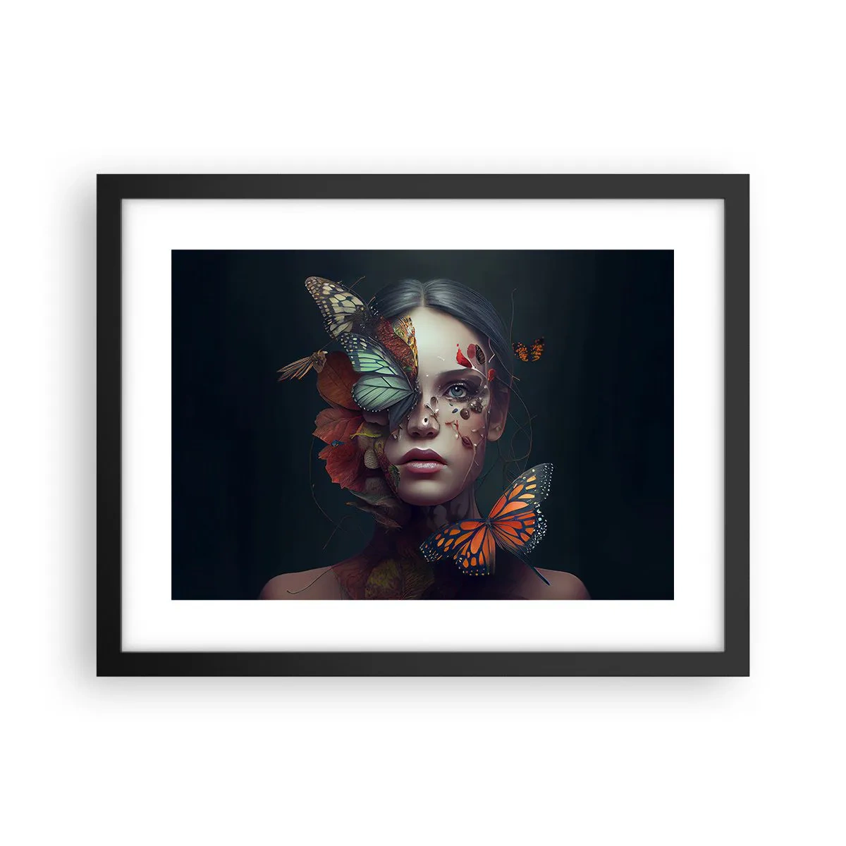 Poster in een zwarte lijst - Een prachtige metamorfose - 40x30 cm