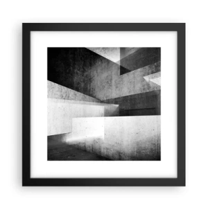 Poster in een zwarte lijst - De structuur van de ruimte - 30x30 cm