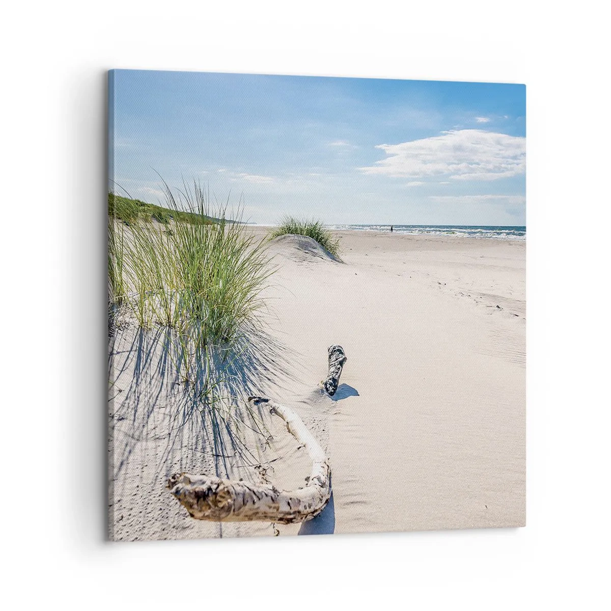 Schilderen op canvas - De mooiste zandstrand? Oostzee-strand - 60x60 cm