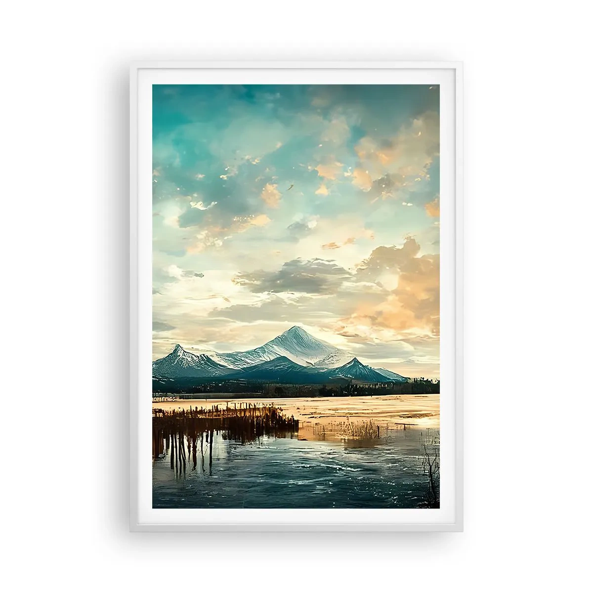 Poster in een witte lijst - Onder bescherming van de hemel - 70x100 cm