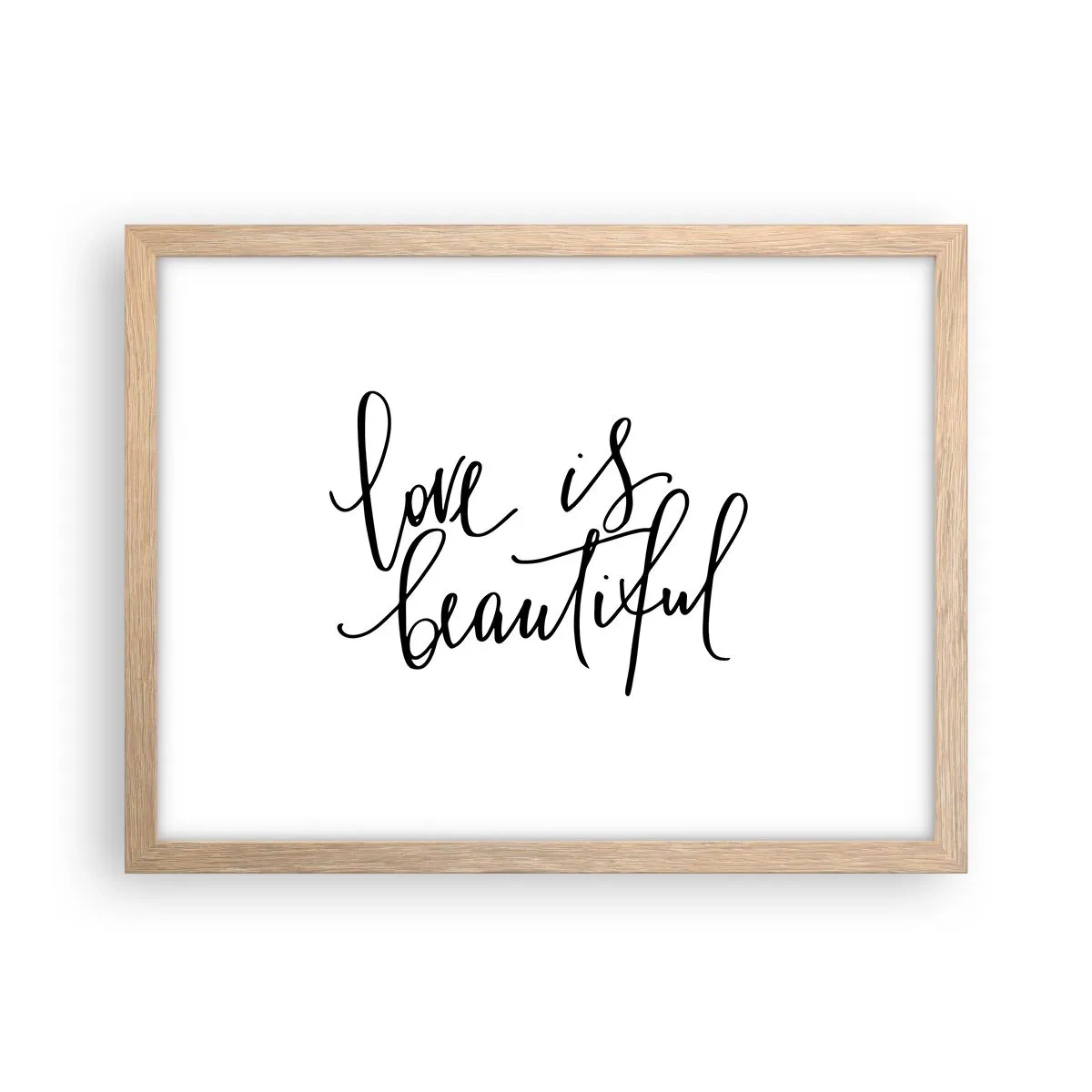 Een poster in een licht eiken lijst - Lees en herhaal - 40x30 cm