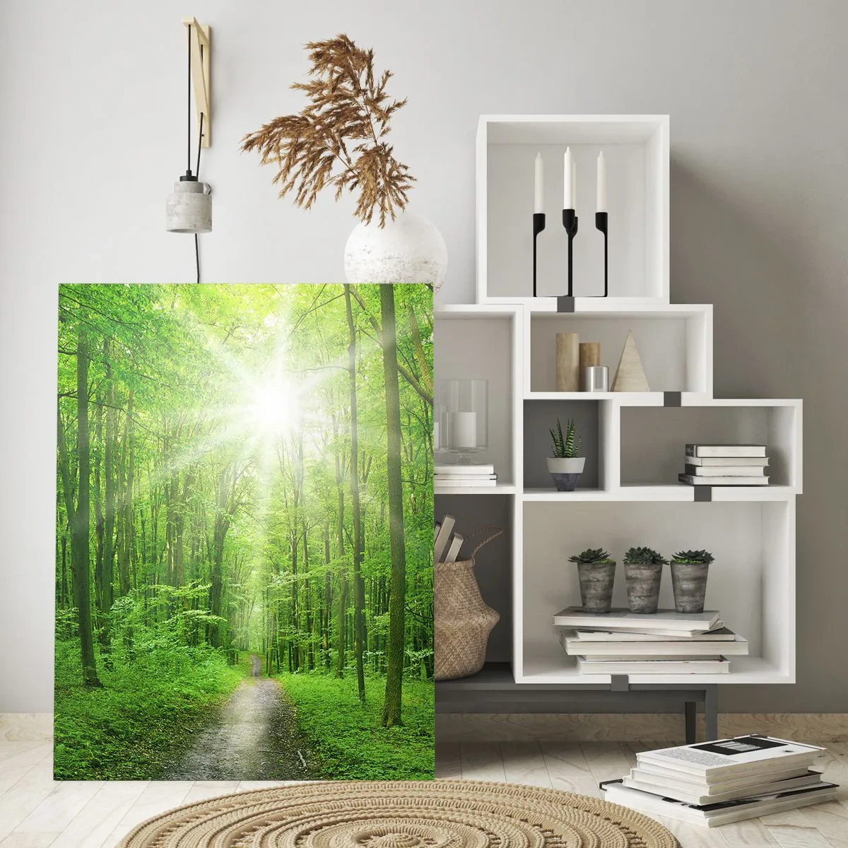Schilderen op glas - De groene kathedraal - 50x70 cm