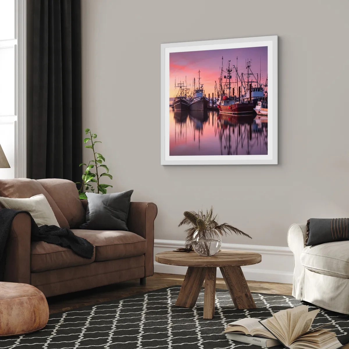 Poster in een witte lijst - Voor de volgende dag - 30x30 cm