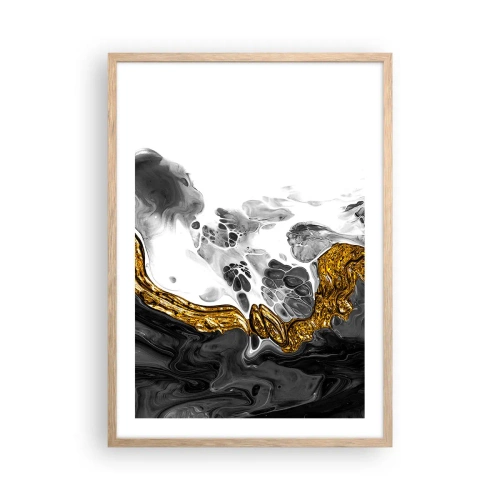 Een poster in een licht eiken lijst - Organische samenstelling - 50x70 cm