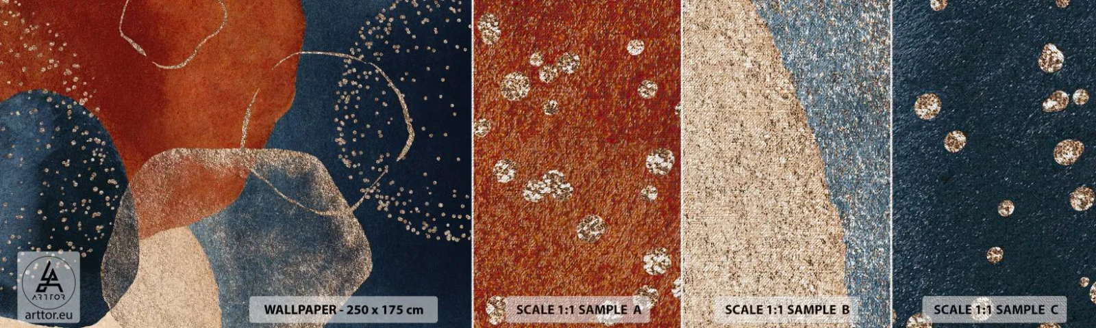 Fotobehang Monster Premium Canvas - De lichtheid van het zijn - Abstractie, Deel, Moderne kunst - 100x30 cm