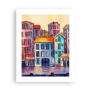 Poster - Een stad als uit een sprookje - 40x50 cm