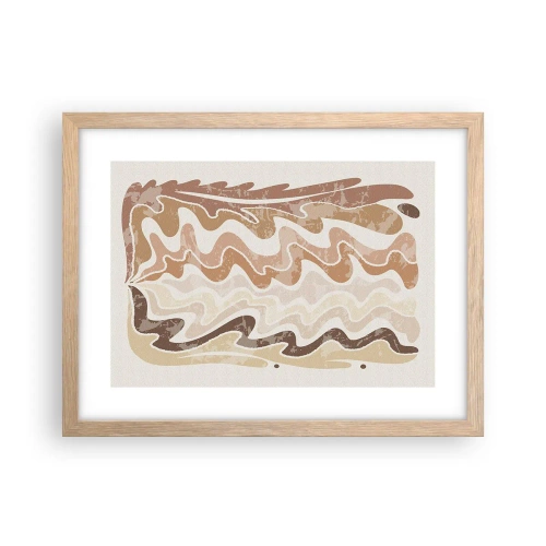 Een poster in een licht eiken lijst - Goede energie – goede emoties - 40x30 cm