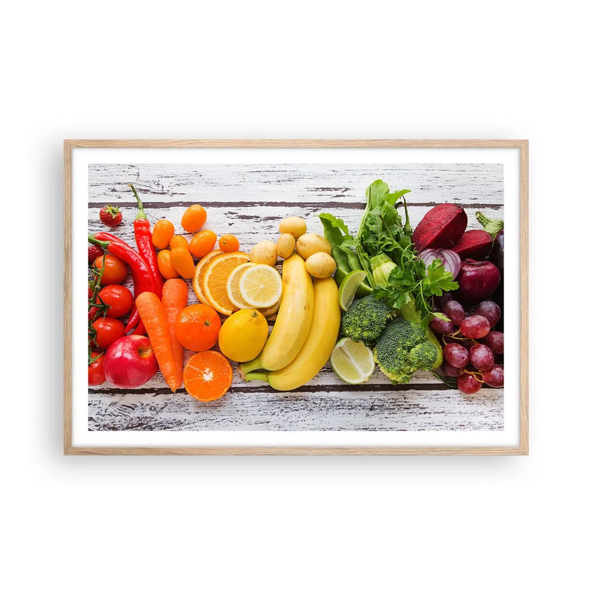 Een poster in een licht eiken lijst - Het is niet genoeg? - 91x61 cm