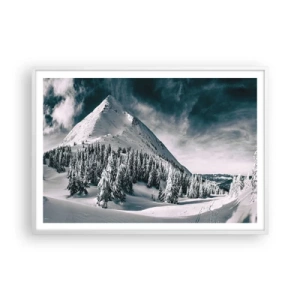 Poster in een witte lijst - Het land van sneeuw en ijs - 100x70 cm