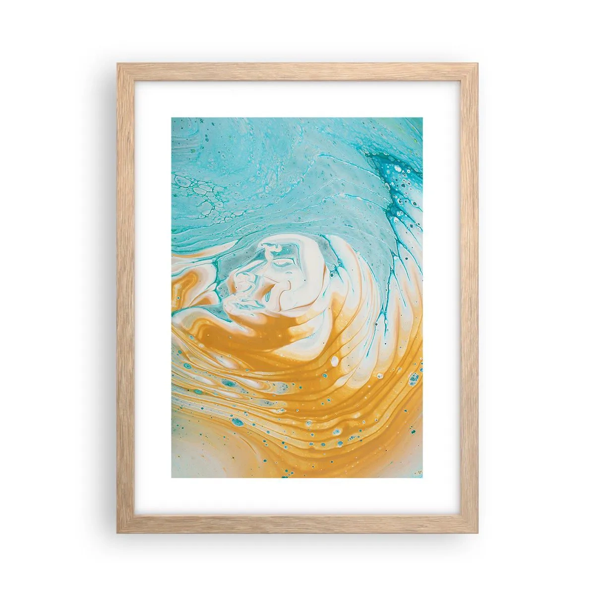 Een poster in een licht eiken lijst - Pastel werveling - 30x40 cm