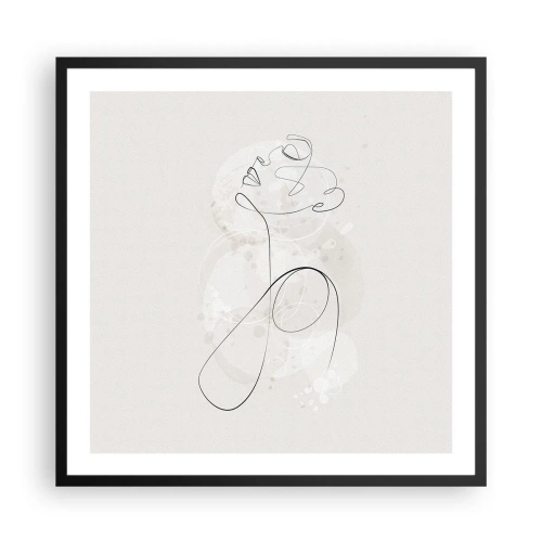 Poster in een zwarte lijst - De spiraal van schoonheid - 60x60 cm
