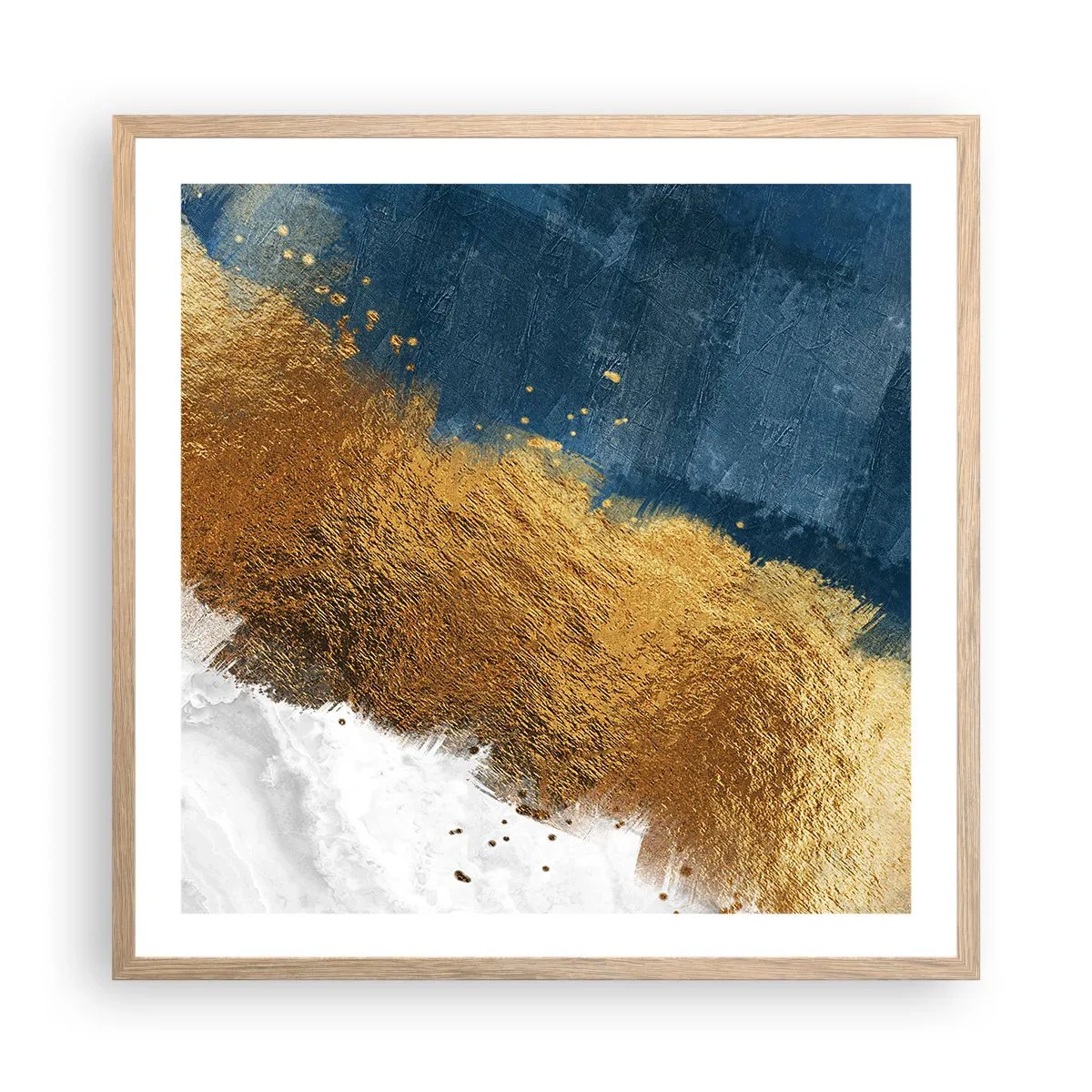 Een poster in een licht eiken lijst - De kleuren van de zomer - 60x60 cm