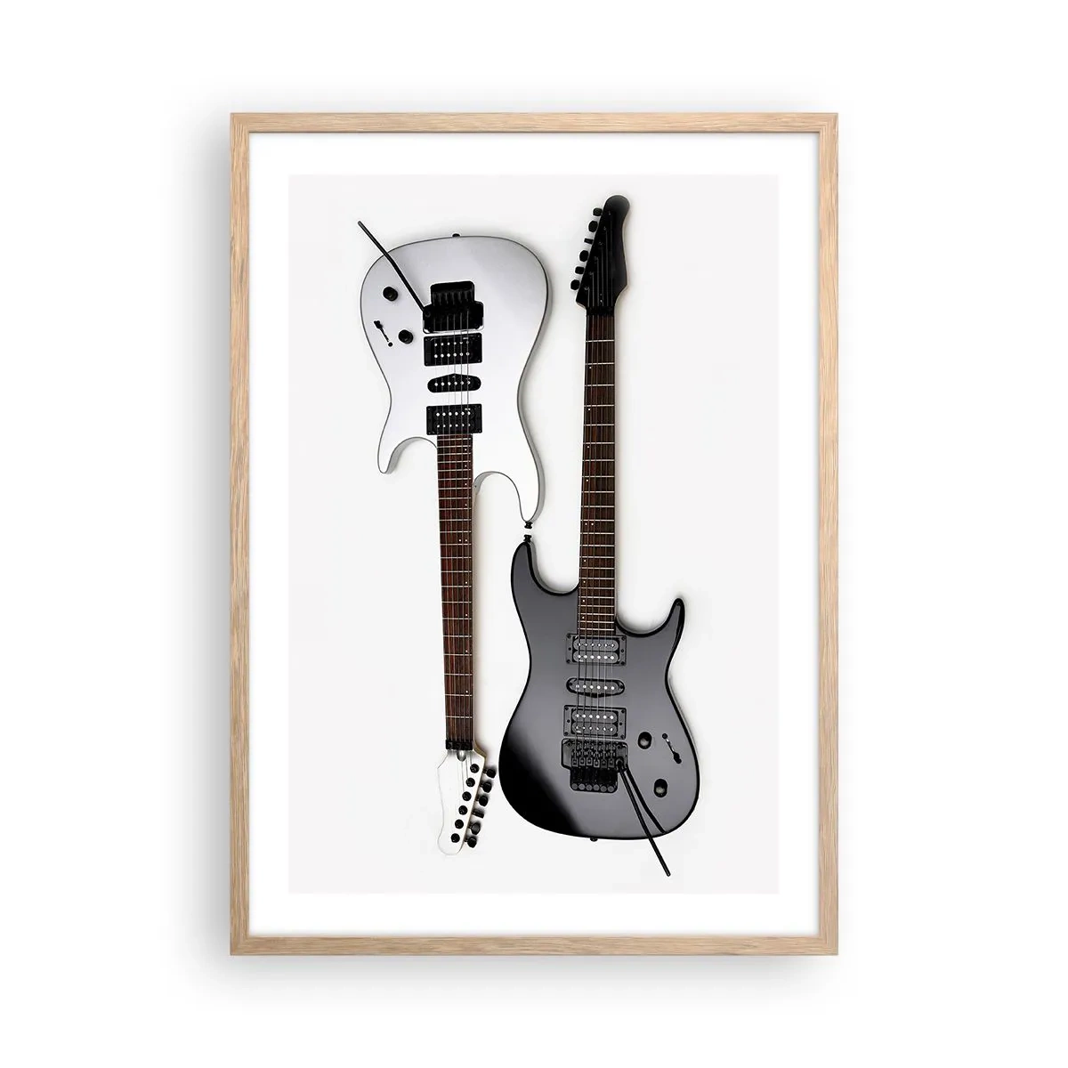 Een poster in een licht eiken lijst - Harmonie van vormen - 50x70 cm