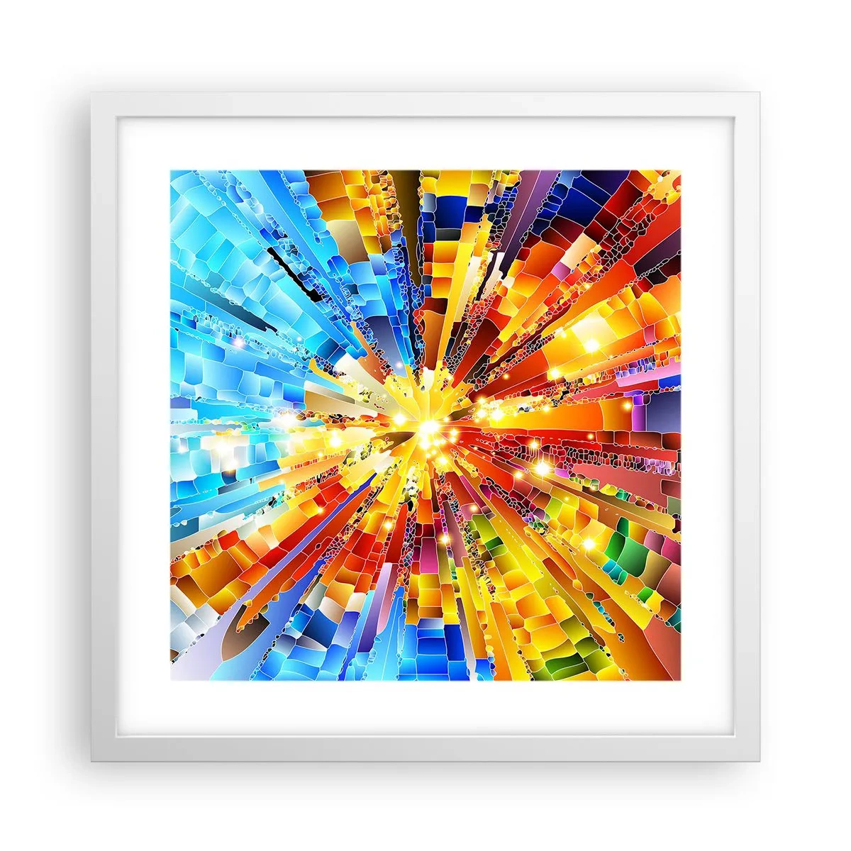 Poster in een witte lijst - In medias res - 40x40 cm