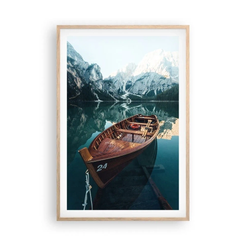 Een poster in een licht eiken lijst - Alsof het op glas is geschilderd - 61x91 cm