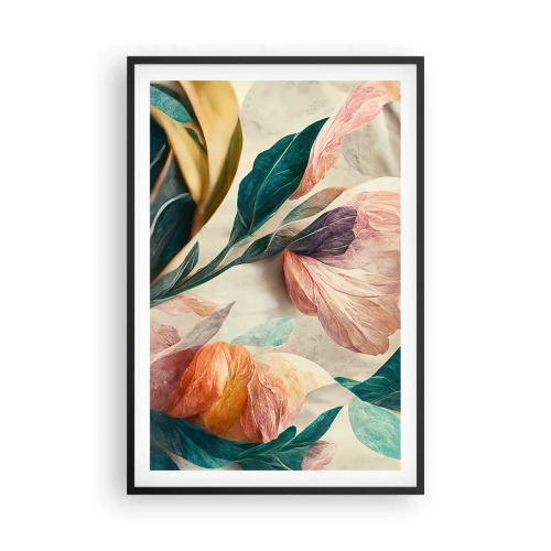 Poster in een zwarte lijst - Bloemen van de zuidelijke eilanden - 61x91 cm
