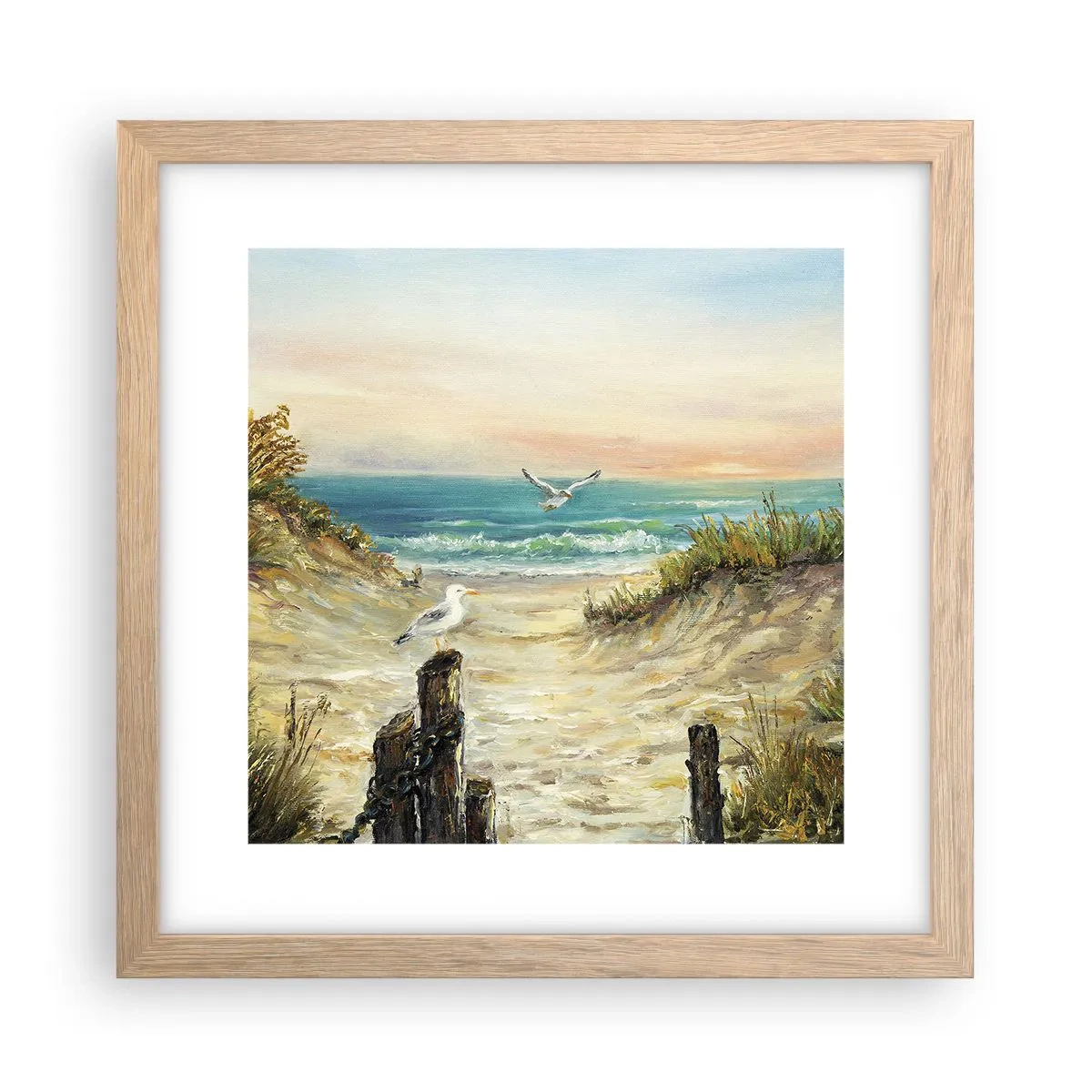 Een poster in een licht eiken lijst - Windstille afzondering - 30x30 cm