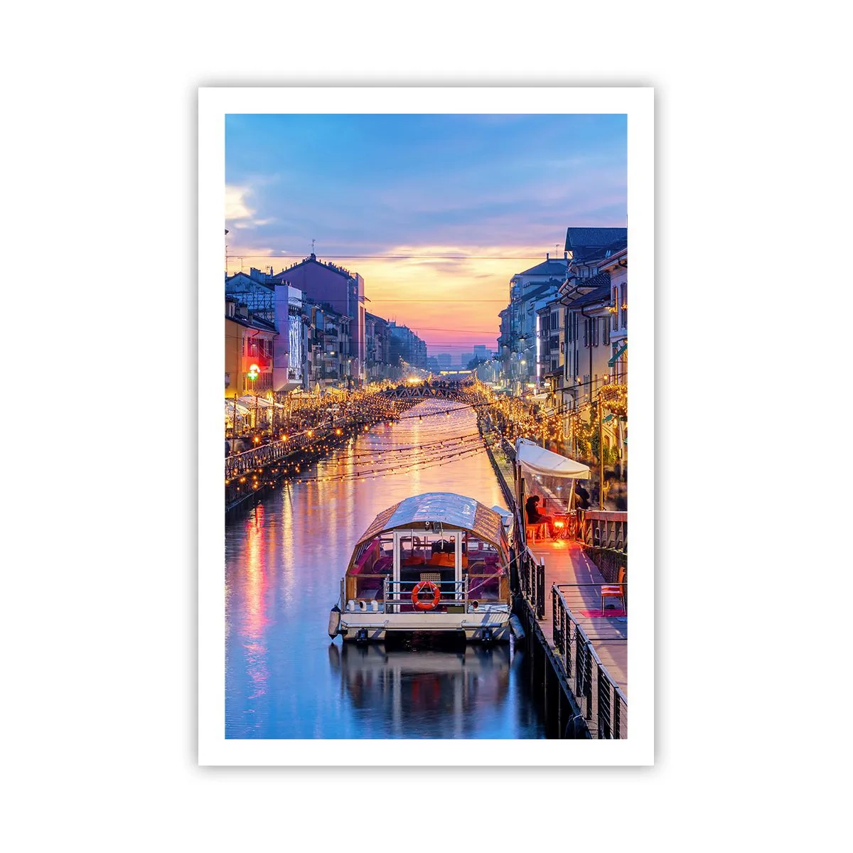 Poster - Een avond vol licht en plezier - 61x91 cm