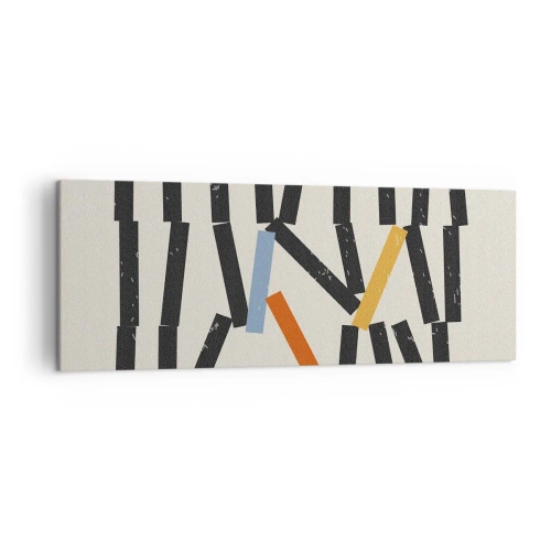 Schilderen op canvas - Domino – compositie - 140x50 cm