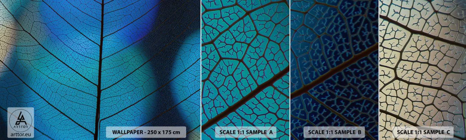 Fotobehang Staaltje Standard Eco - Ingewikkelde constructie - Blad, Natuur, Plant - 100x30 cm