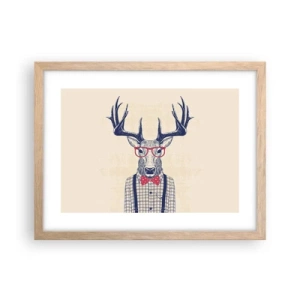 Een poster in een licht eiken lijst - Een grappig extravaganza - 40x30 cm