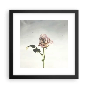 Poster in een zwarte lijst - Begroeting van de lente - 30x30 cm