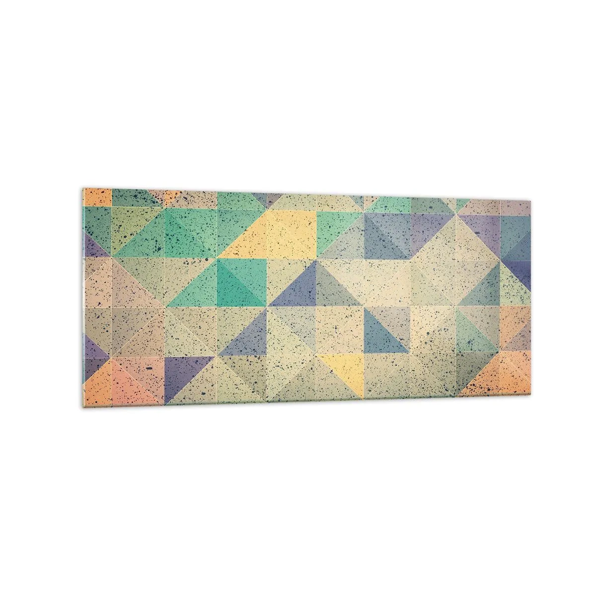 Schilderen op glas - Republiek van driehoeken - 120x50 cm