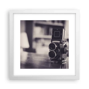 Poster in een witte lijst - De magie van oude fotografie - 30x30 cm