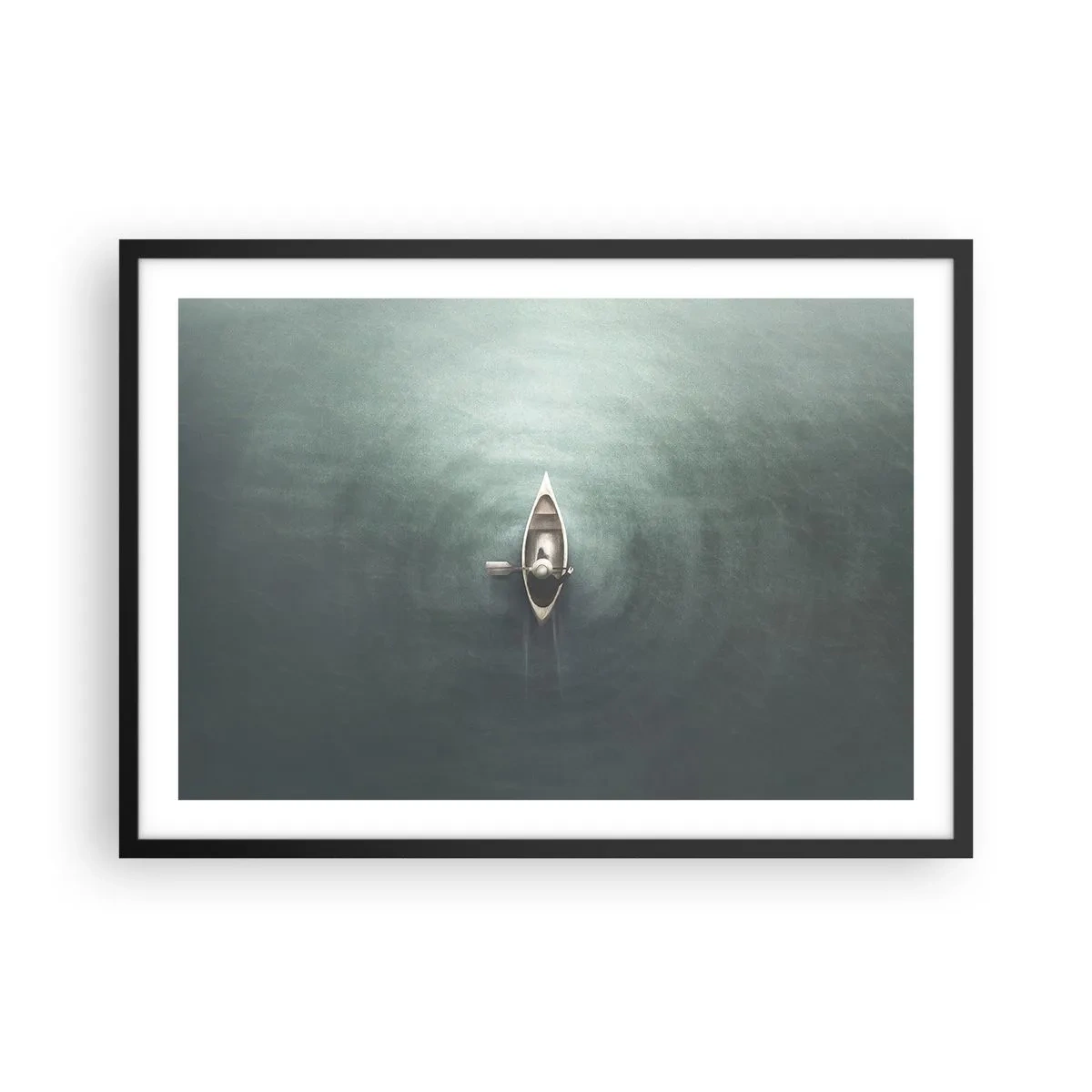 Poster in een zwarte lijst - Door het maanmeer - 70x50 cm