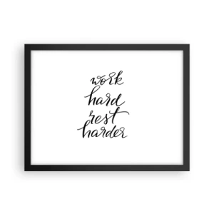 Poster in een zwarte lijst - Levensbalans - 40x30 cm