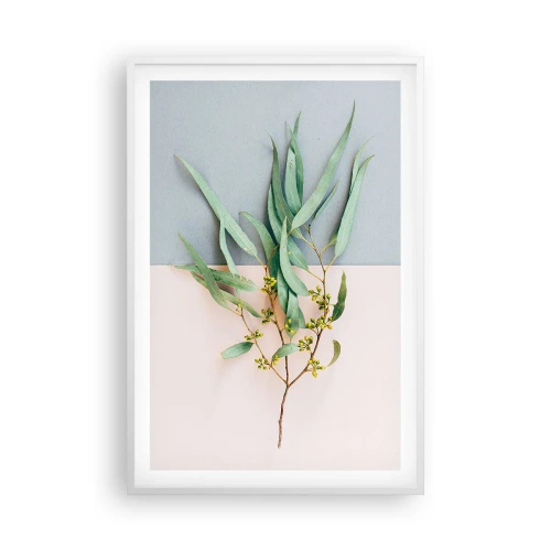 Poster in een witte lijst - Subtiliteit in pastelkleuren - 61x91 cm