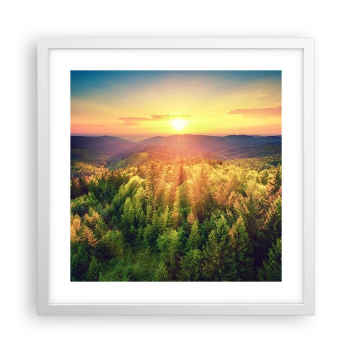 Poster in een witte lijst - Hoekpunten en topjes - 40x40 cm