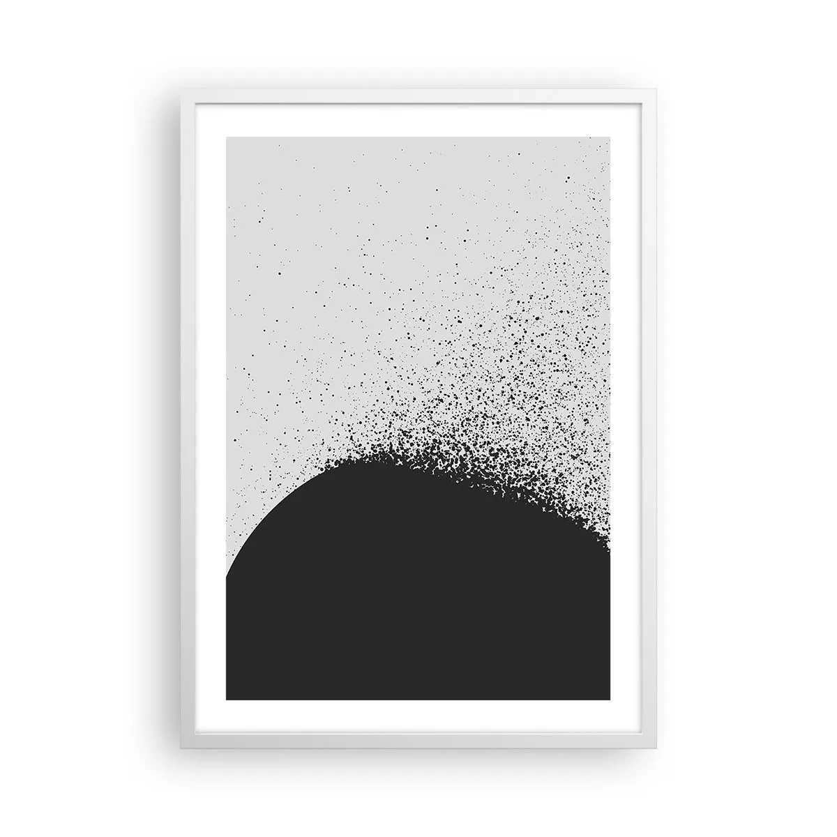 Poster in een witte lijst - Beweging van moleculen - 50x70 cm