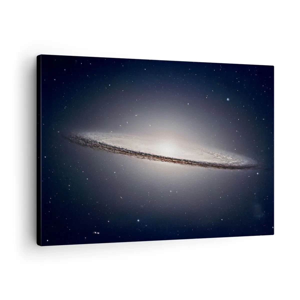 Schilderen op canvas - Een spiraalvormig sterrenstelsel tegen de achtergrond van de sterrenruimte - 70x50cm - Lang geleden, in een sterrenstelsel ver, ver weg... - Moderne wanddecoratie voor woonkamer en slaapkamer ARTTOR
