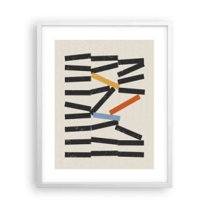 Poster in een witte lijst - Domino – compositie - 40x50 cm
