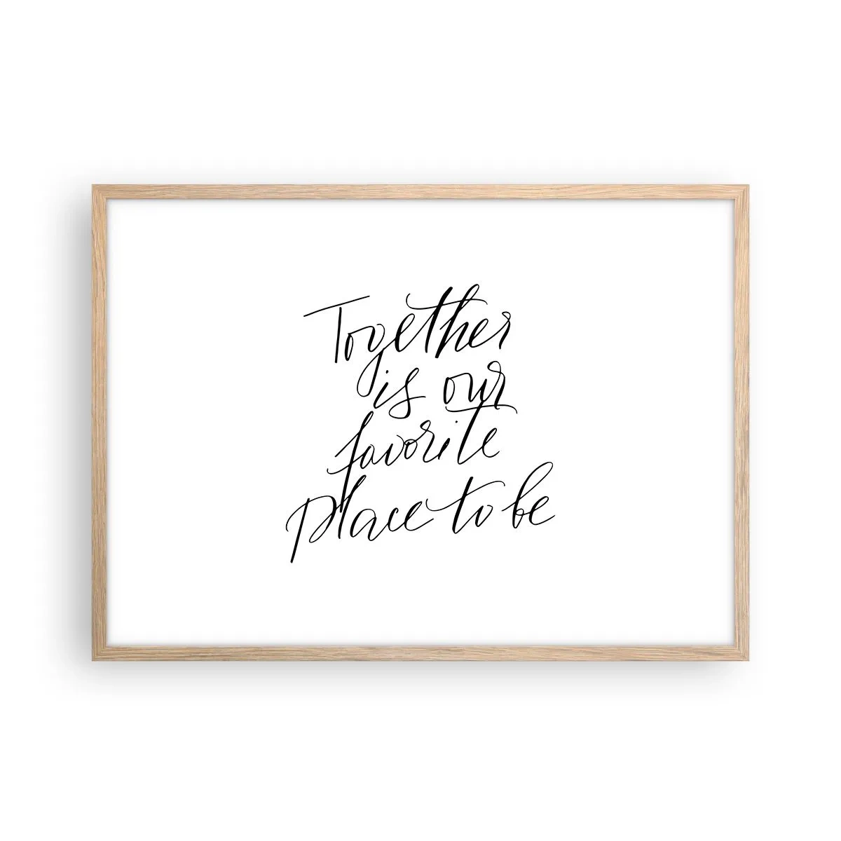 Een poster in een licht eiken lijst - Voel jij het ook? - 70x50 cm