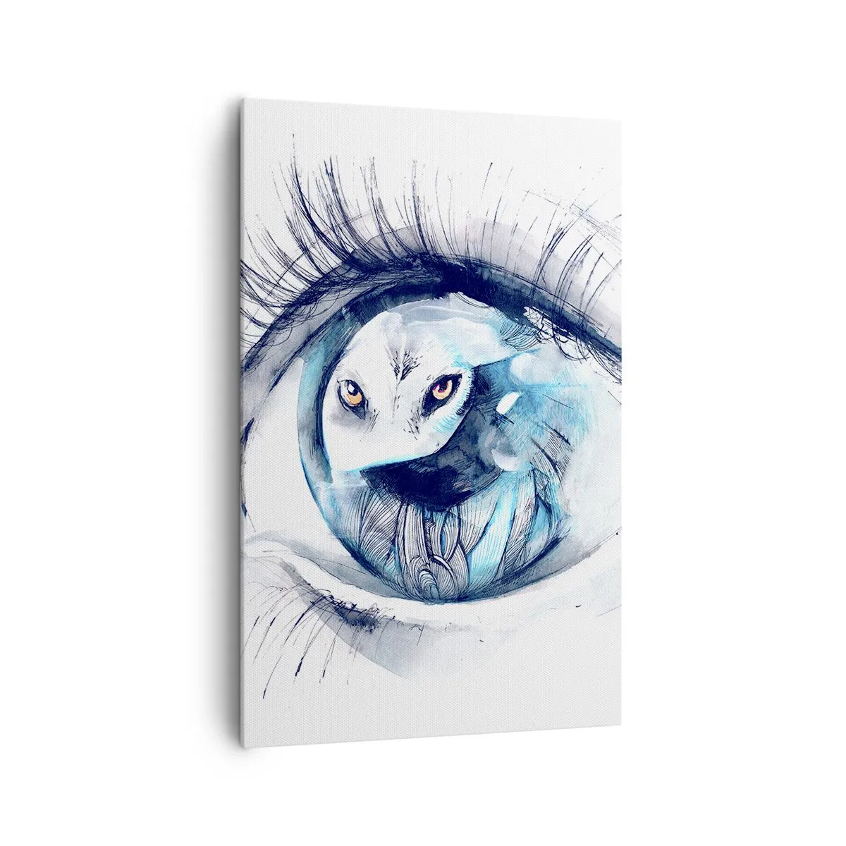 Schilderen op canvas - Oog in oog met wildheid - 80x120 cm