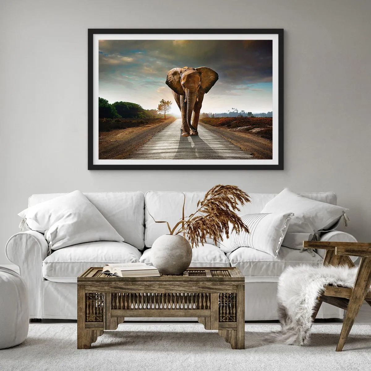 Poster in een zwarte lijst - En helemaal niet in een porseleinen pakhuis - 91x61 cm