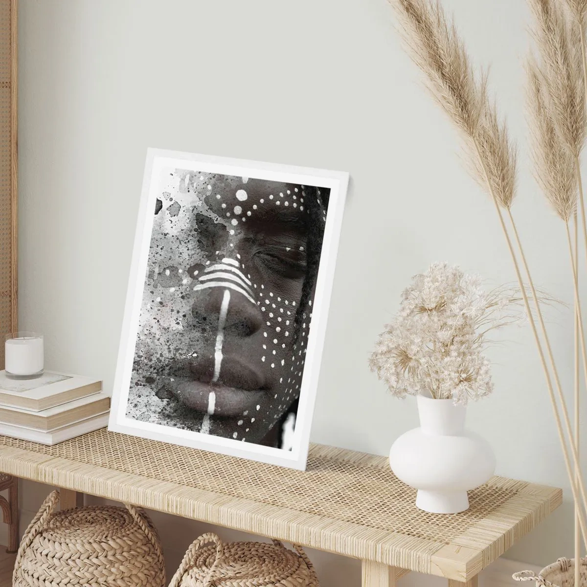 Poster in een witte lijst - Ontdek de oergeest - 30x40 cm