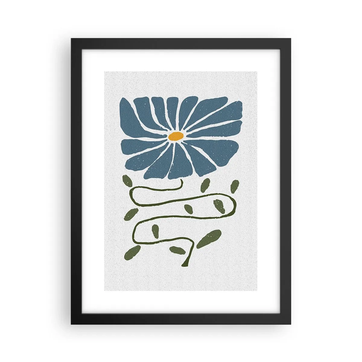 Poster in een zwarte lijst - Van een tak tot een bloem - 30x40 cm